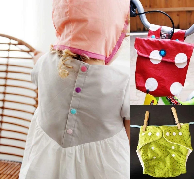 BetterJonny 24-Color KAM Snaps Storage Container 360 Sets Size 20 T5 Plastic Fasteners Punch Poppers Closures No-Sew Buttons for Cloth Diaper/Bibs/Towels/Nappies/Mama Pads - Image 2